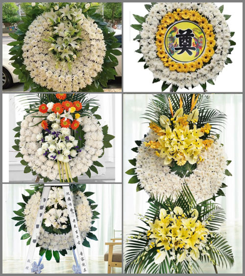 山东青岛莱西市龙水街道小河崖村花圈速递