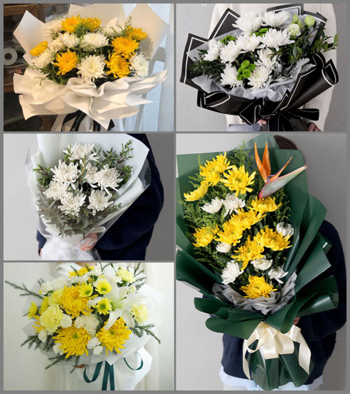 山东青岛莱西市龙水街道小河崖村白事花束代送